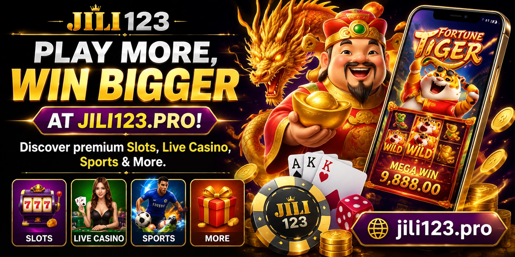 Slot and live game showcase
